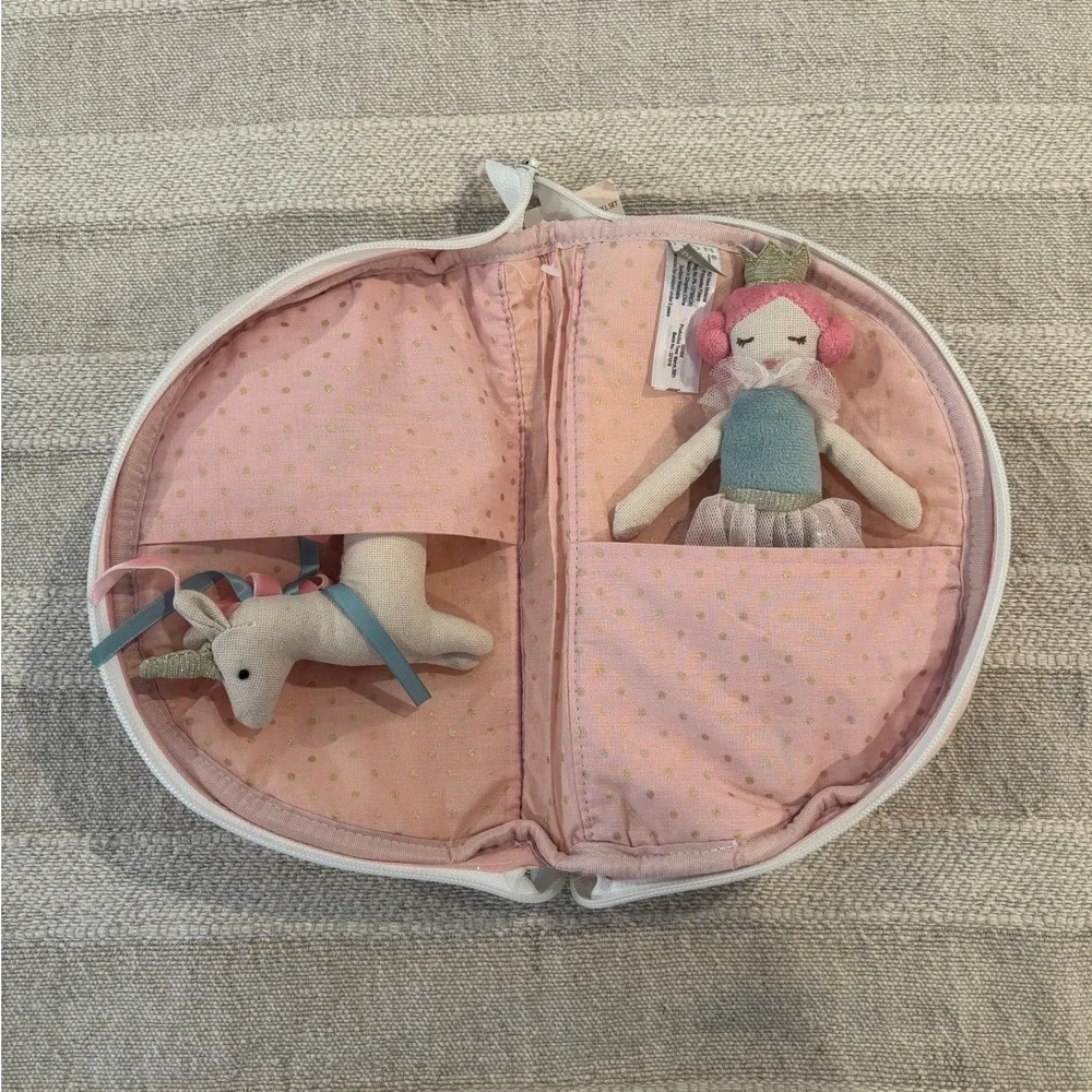 Mon Ami Rainbow Play Purse Princess &‎ Unicorn Plush Set NWT Travel